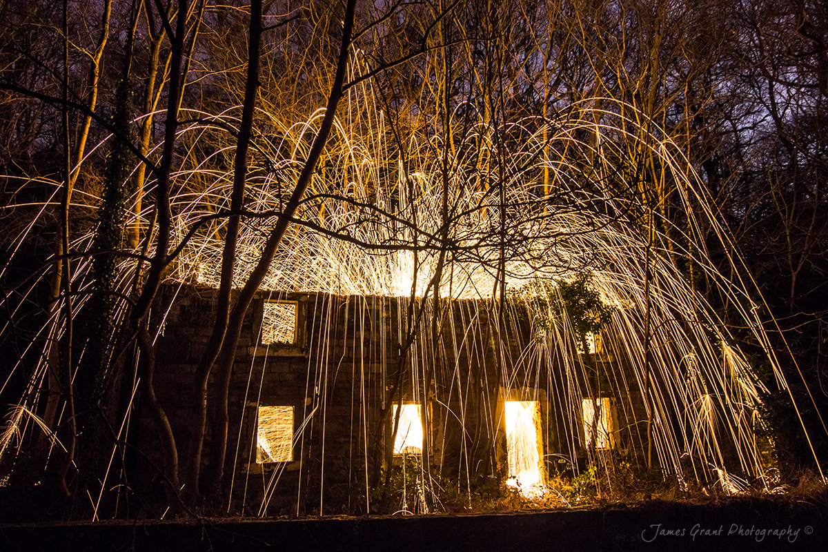 Cromford Wire Wool Burning Peak District Photography