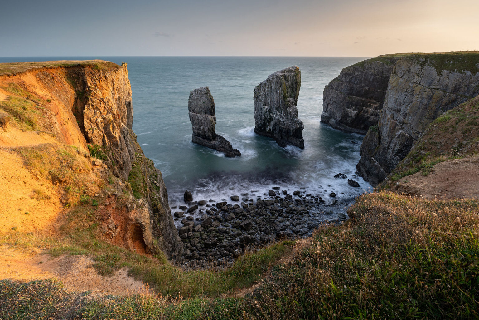 Elegug Stacks Sunset – Wales Landscape Photography