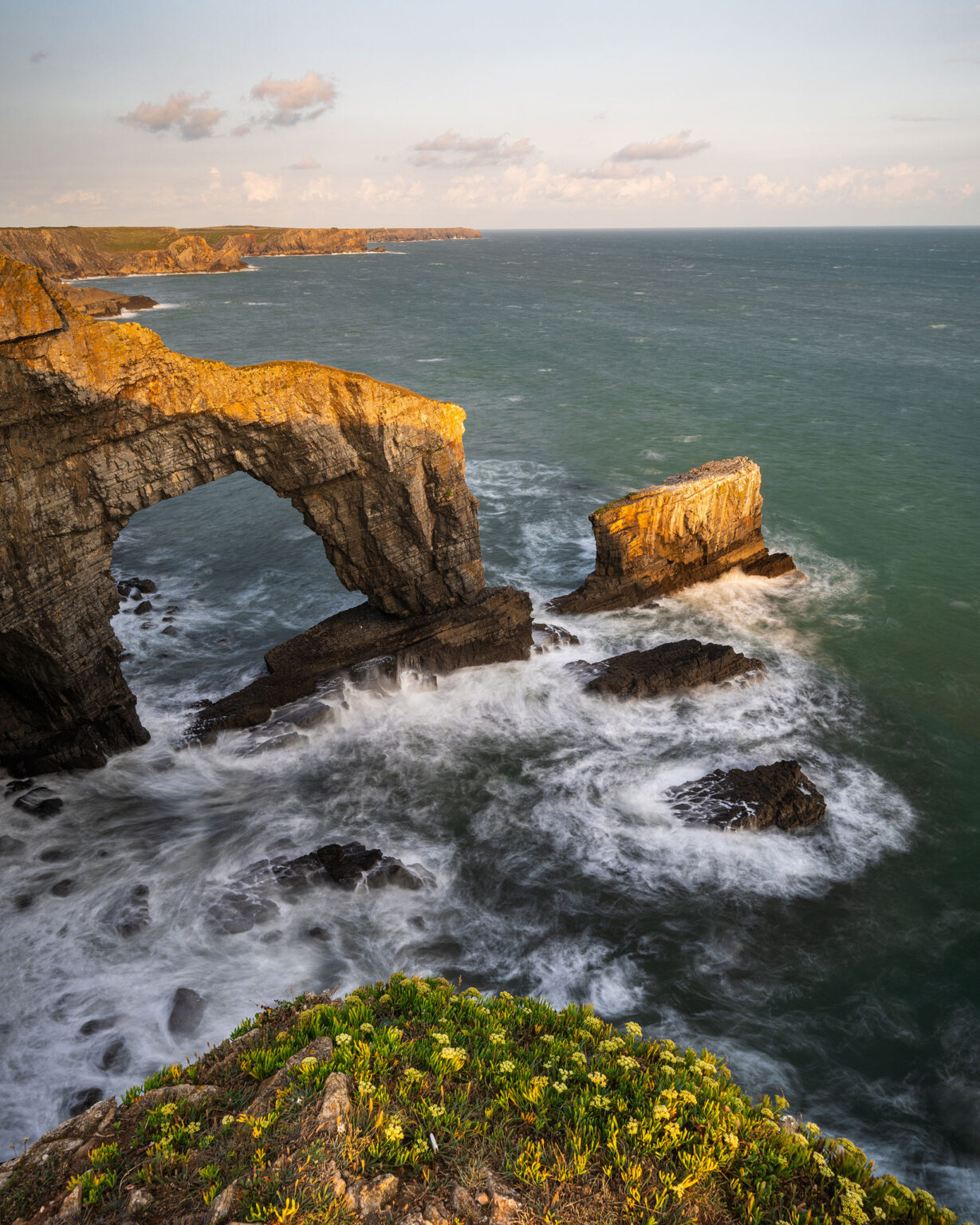 Green Bridge of Wales Sunset – Pembrokeshire – Wales Landscape Photography