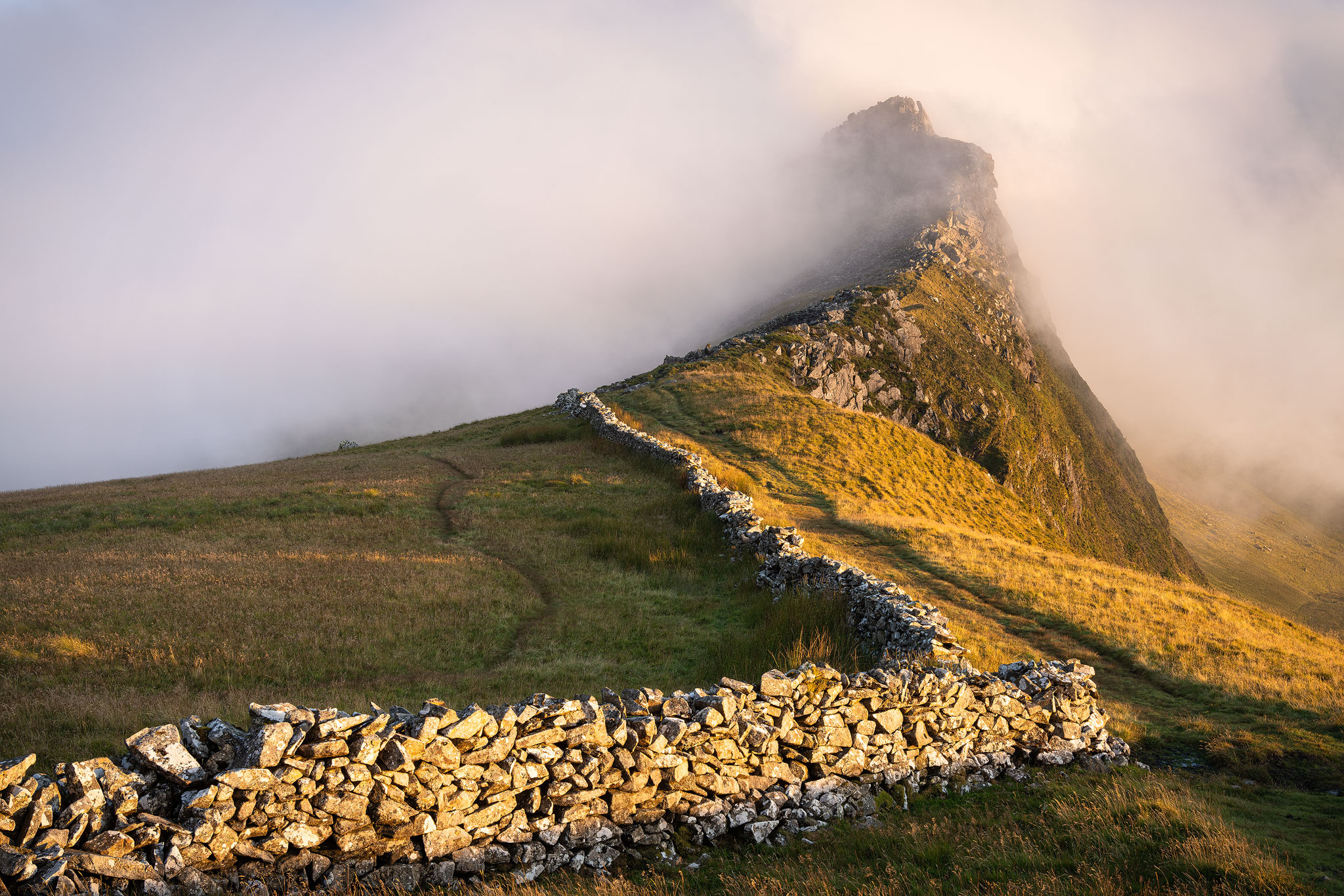 Sunset from the summit of a Snowdonia Mountain Photography Workshop